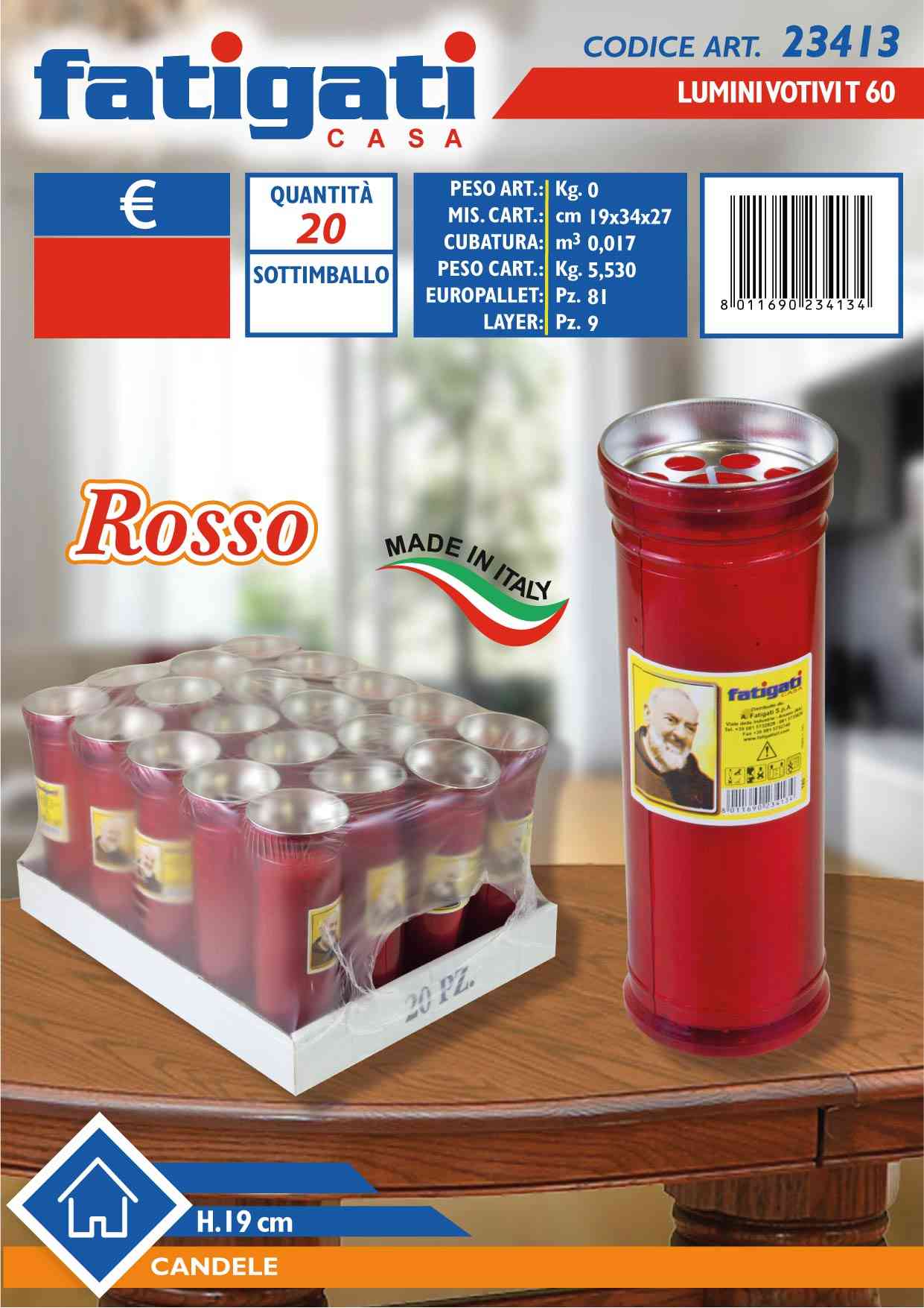 LUMINI VOTIVI T 60 20/sottoimballo