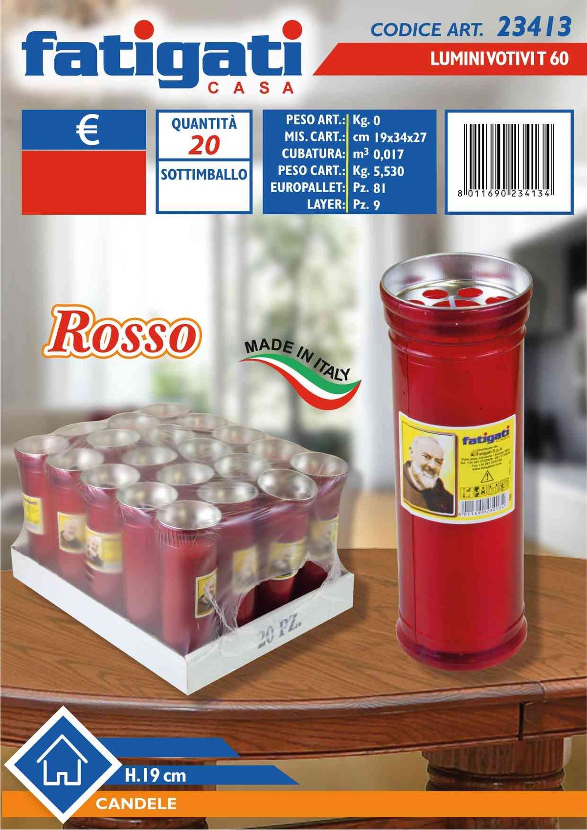 LUMINI VOTIVI T 60 20/sottoimballo