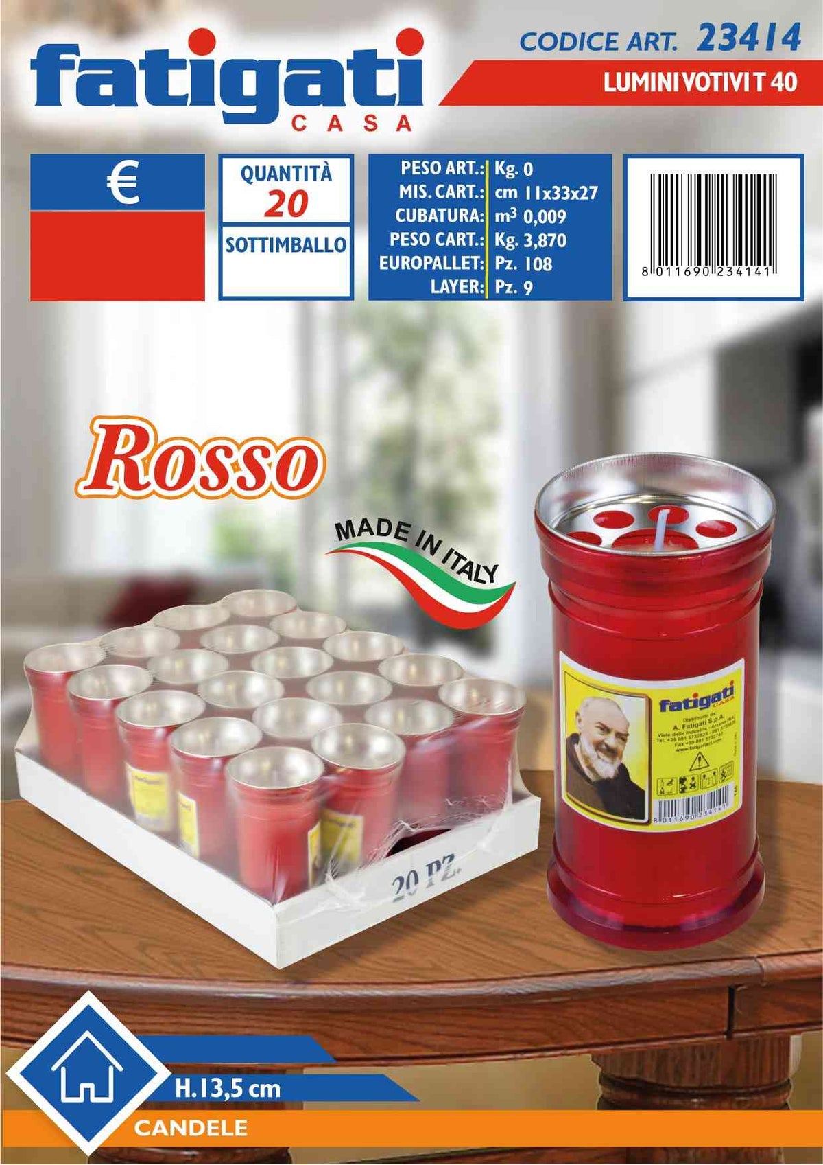 LUMINI VOTIVI T 40 20/sottoimballo