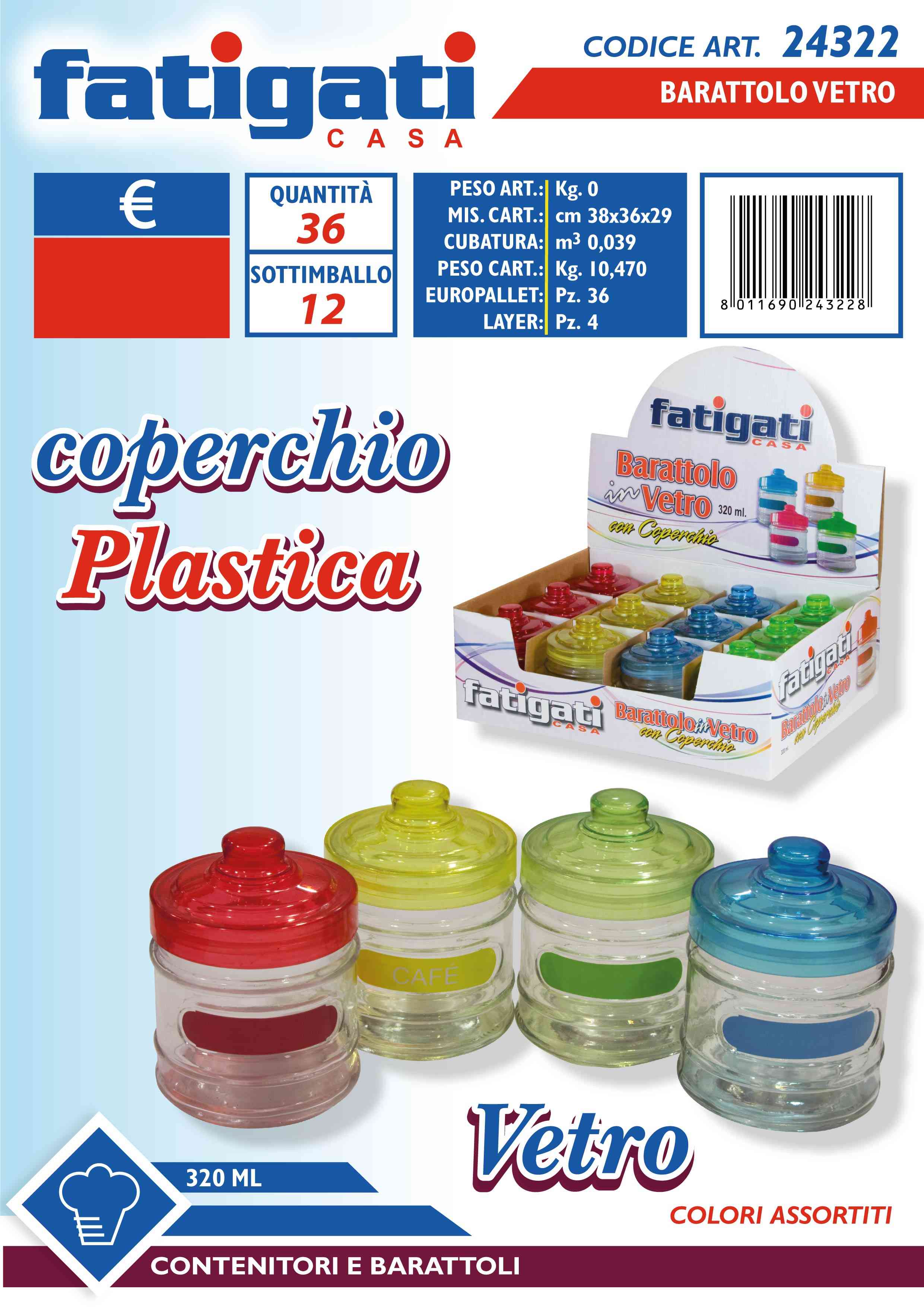 BARATTOLO VETRO C/COPERCHIO