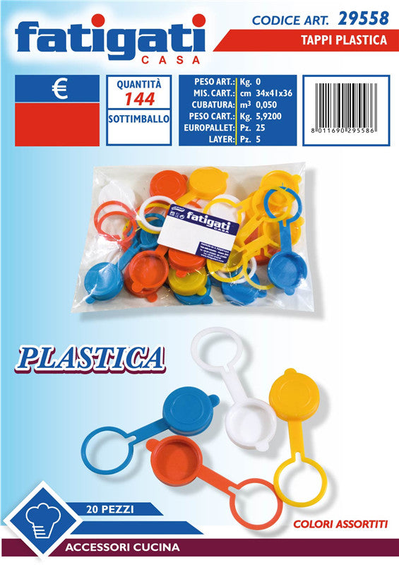 TAPPI PLASTICA 20PZ