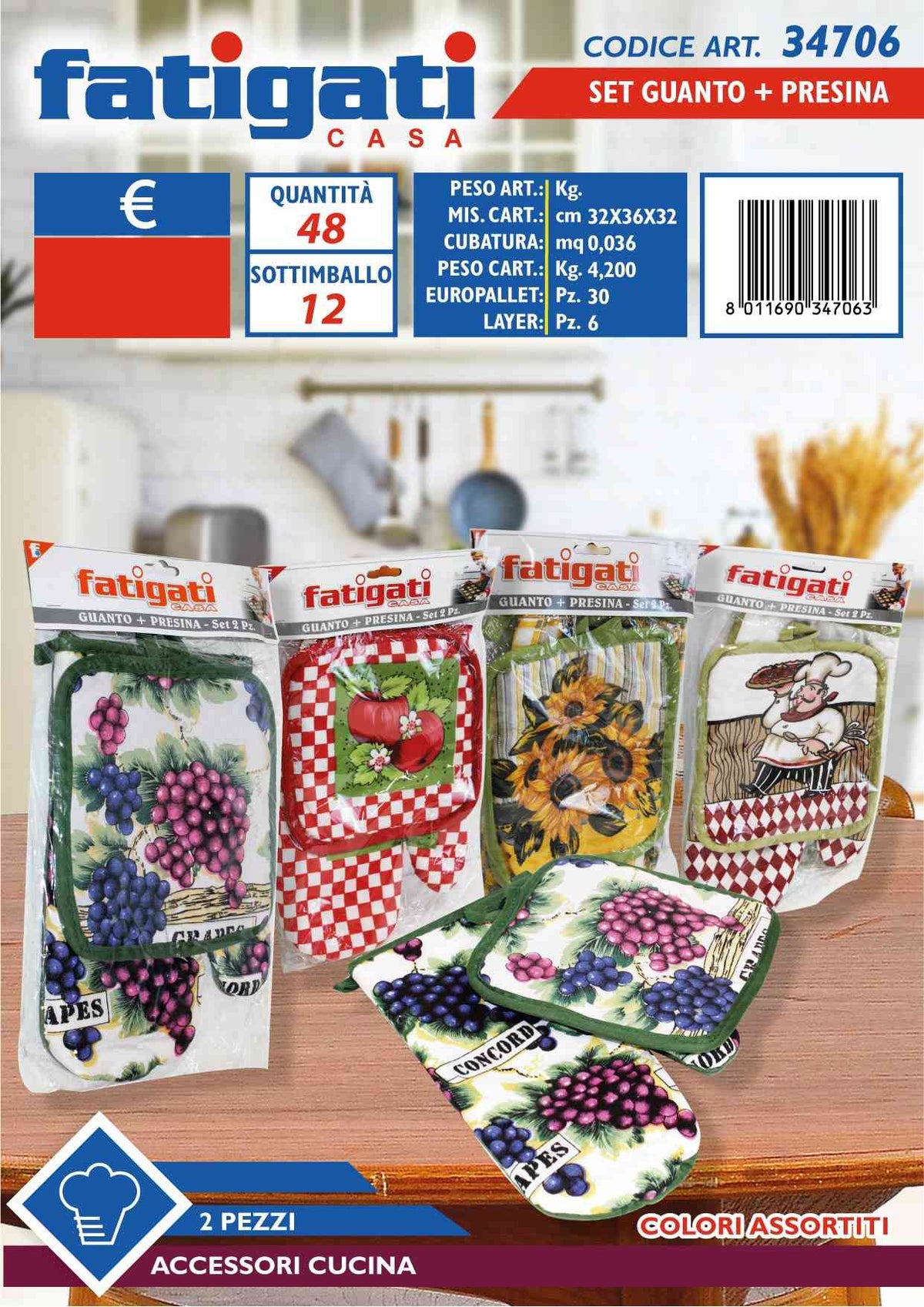 GUANTO + PRESINA SET 2 PZ.