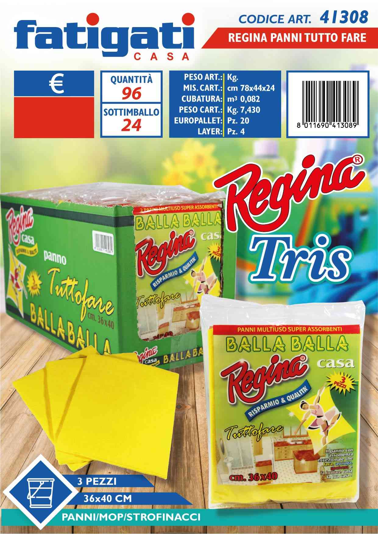 REGINA PANNI TUTTO FARE 36*40 TRIS