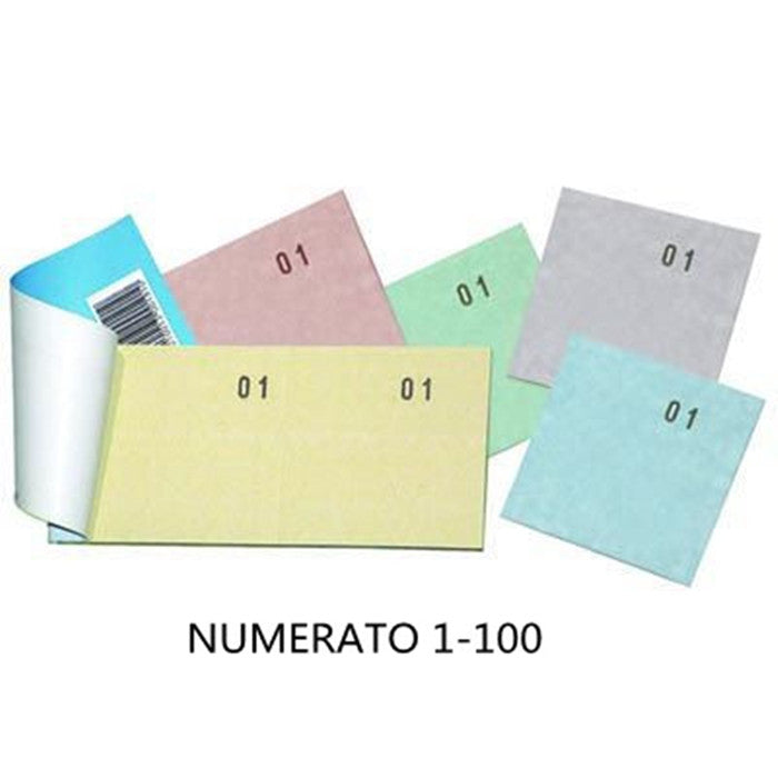 BLOCCHETTO NUMERATO 1-100 BRILLAMTE  ASSORTITO