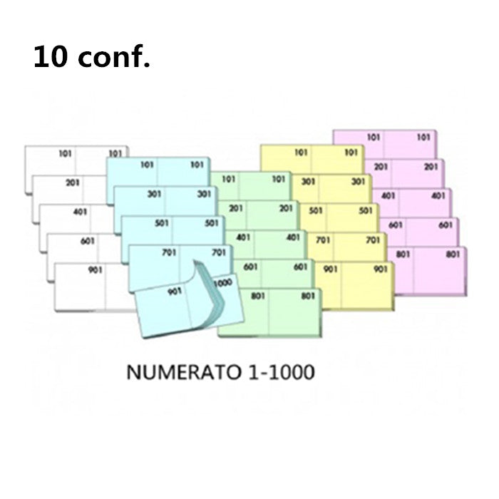 BLOCCHETTO NUMERATO 1-1000 BRILLANTE