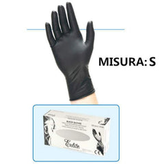GUANTI IN NITRILE NERI  MISURA:S