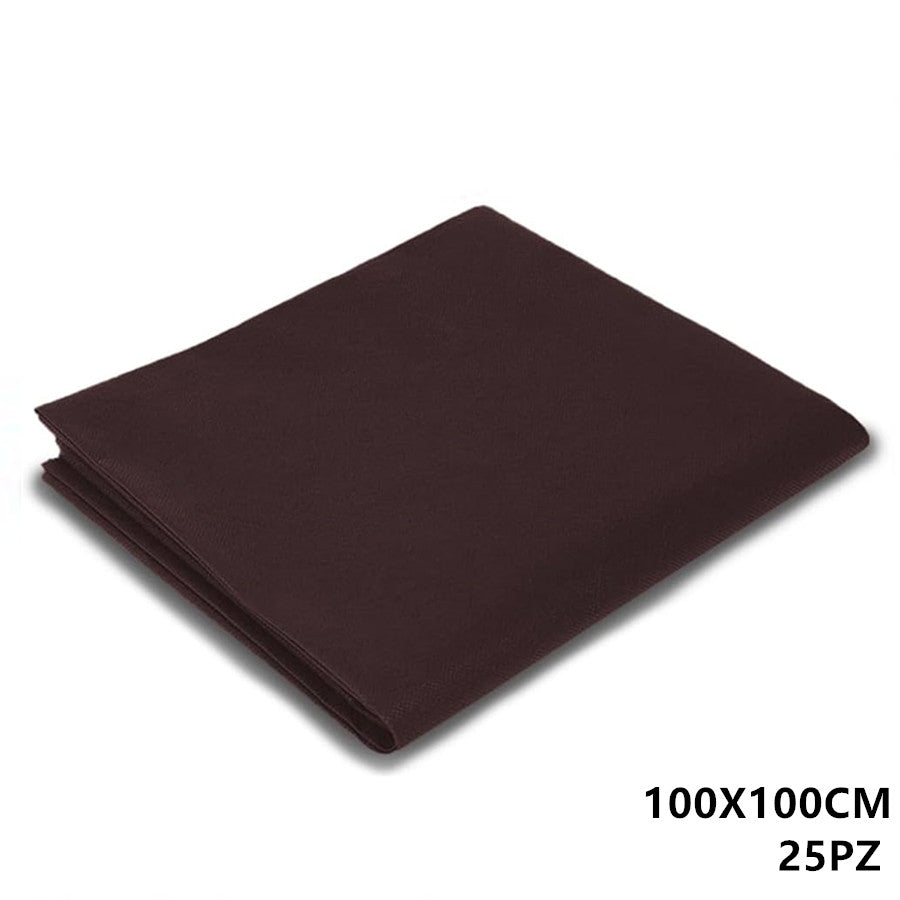TOVAGLIA IN TESSUTO NON TESSUTO 1X1MT MARRONE 25PZ