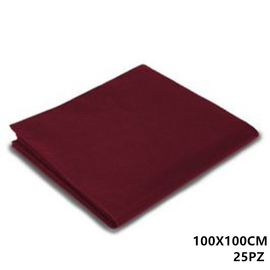 TOVAGLIA IN TESSUTO NON TESSUTO 1X1MT BORDEAUX 25PZ