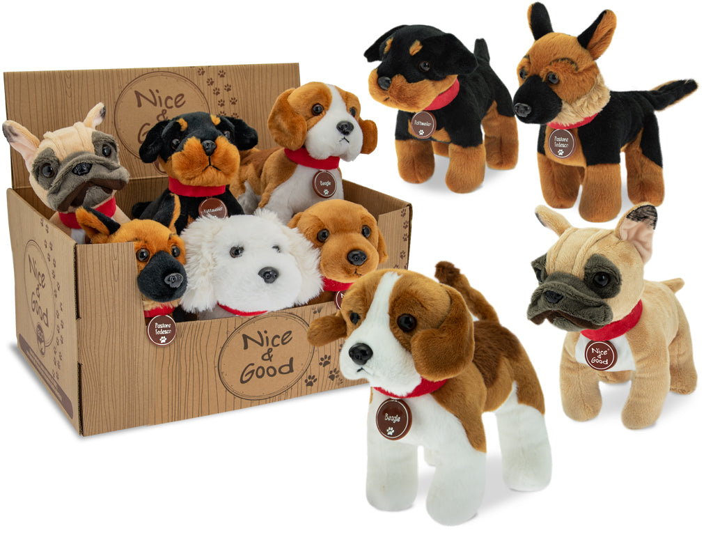 NICE & GOOD - CANI 18 CM C/MEDAGLIETTA 6 MDL