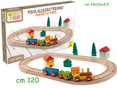 FATTO DI LEGNO - PISTA ALLEGRO TRENINO 21 PZ