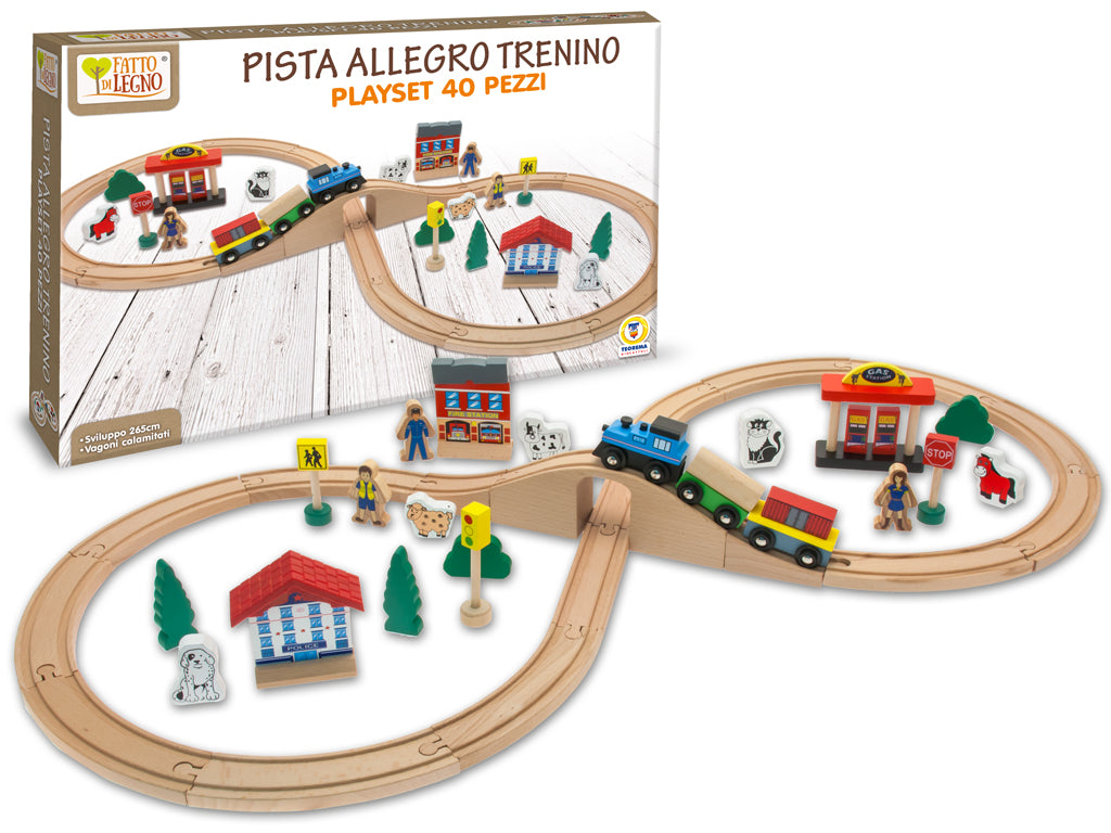 FATTO DI LEGNO - ALLEGRO TRENINO 40 PZ PISTA 265CM