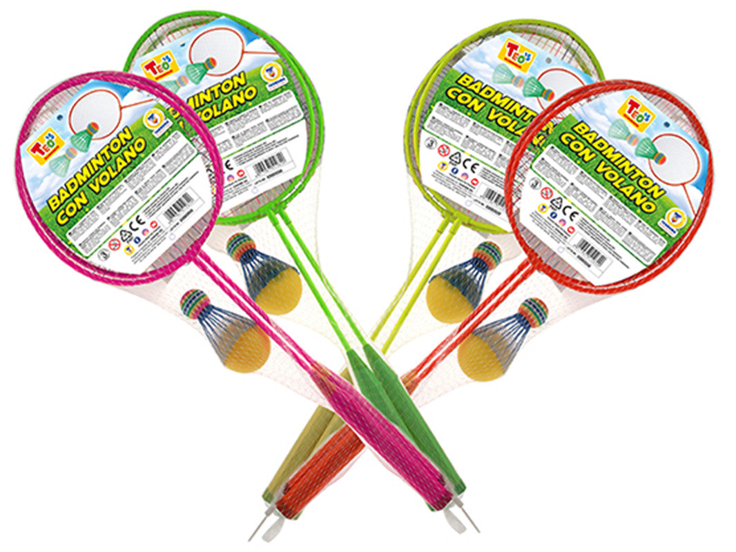 TEO'S - RACCHETTE BADMINTON 4 COL. FLUO