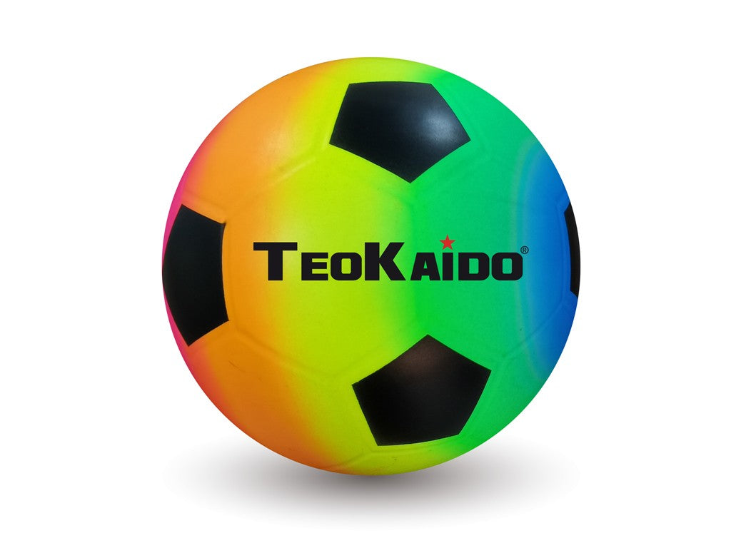 TEOKAIDO - PALLONE IN GOMMA RAINBOW DIAM 22.5CM