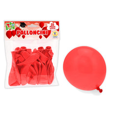 TEO'S - PALLONCINI ROSSI 25 CM 25 PZ