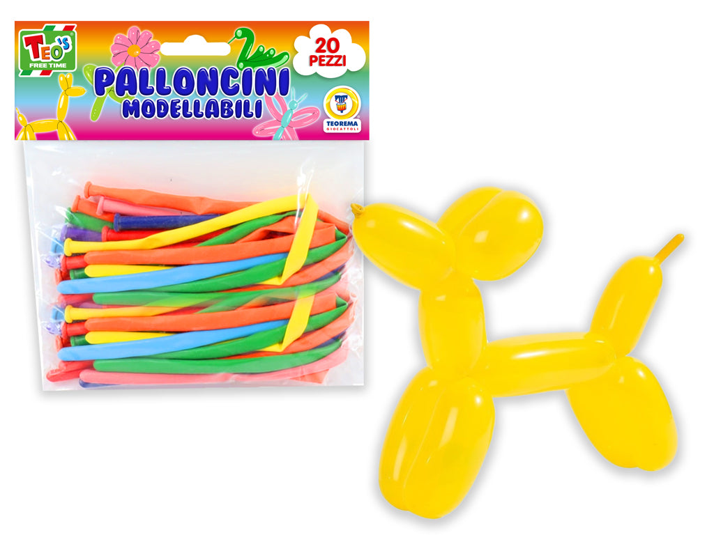 TEO'S - PALLONCINI MODELLABILI COL. LUNG.28CM 20PZ