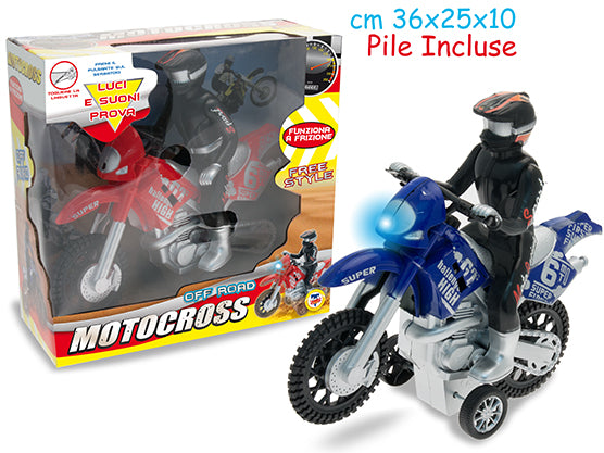 MOTOCROSS A FRIZIONE LUCI E SUONI TRY ME