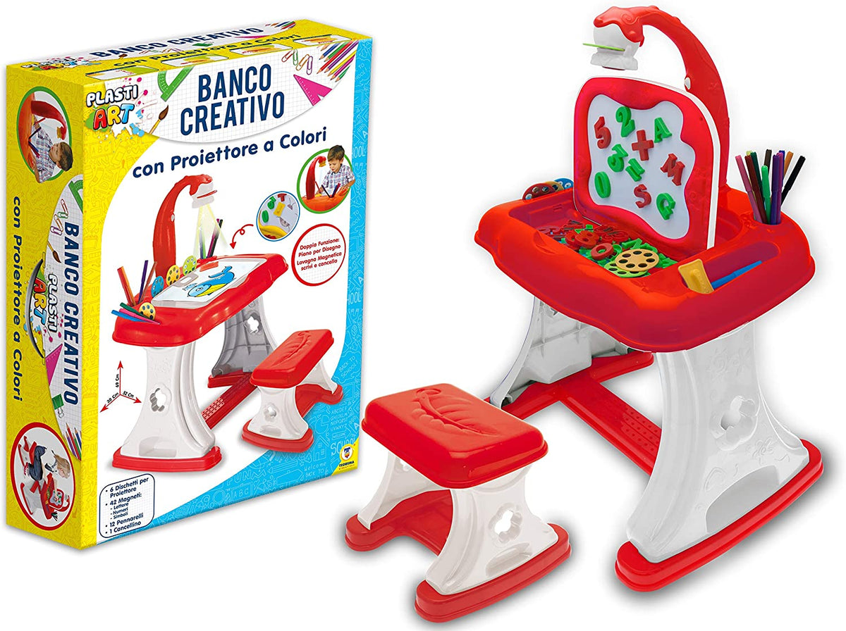 PLASTIART - BANCO SCUOLA CON PROIETTORE E ACCESSOR