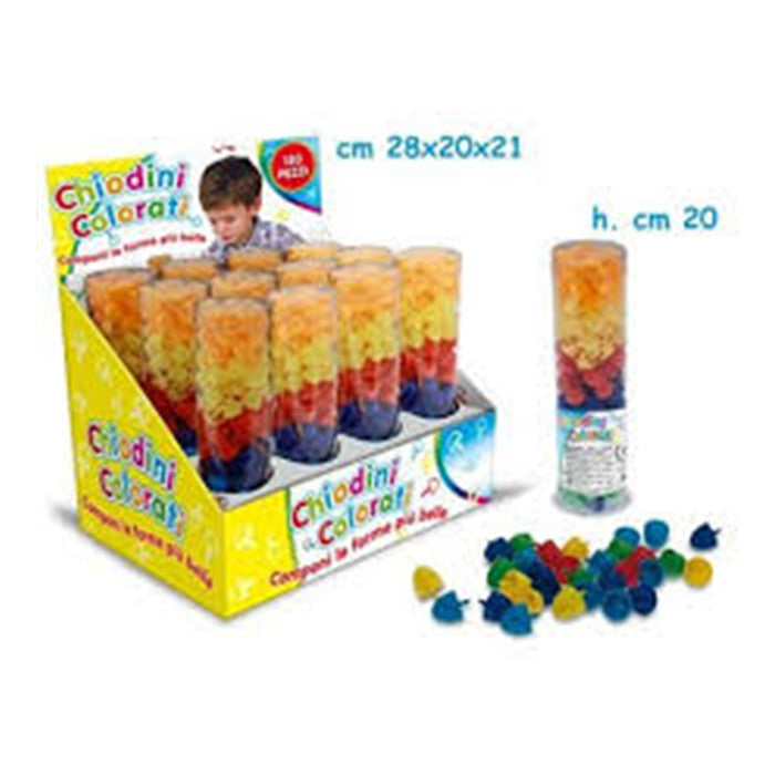 CHIODINI COLORATI IN TUBU 150PZ