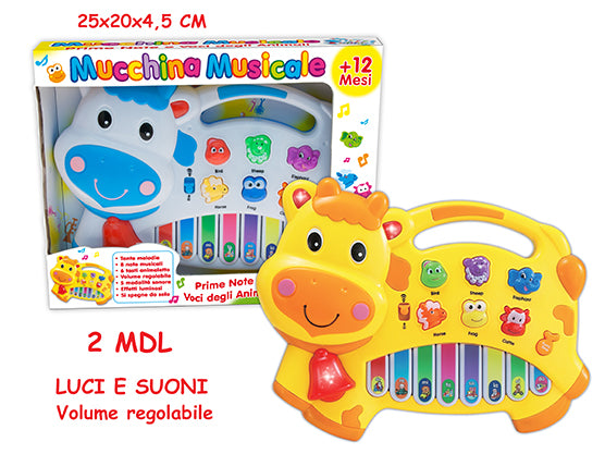 GOGO - PIANOLA MUSICALE MUCCA 2 ASS