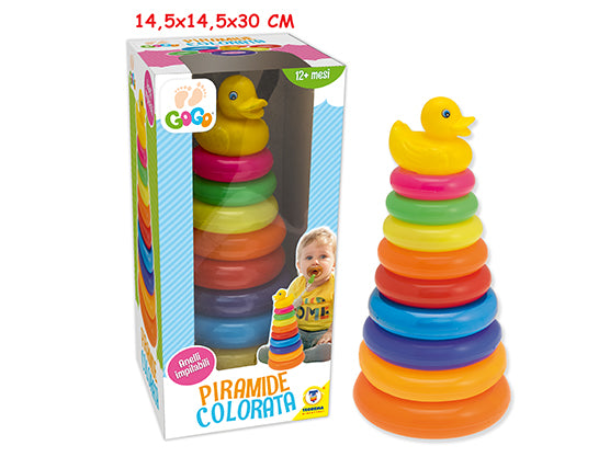 GOGO - PIRAMIDE AD ANELLI COLORATA