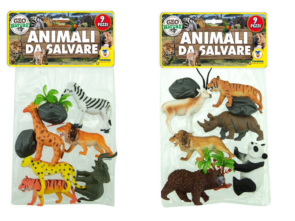 GEO NATURE - ANIMALI DA SALVARE 9 PZ 2 ASS