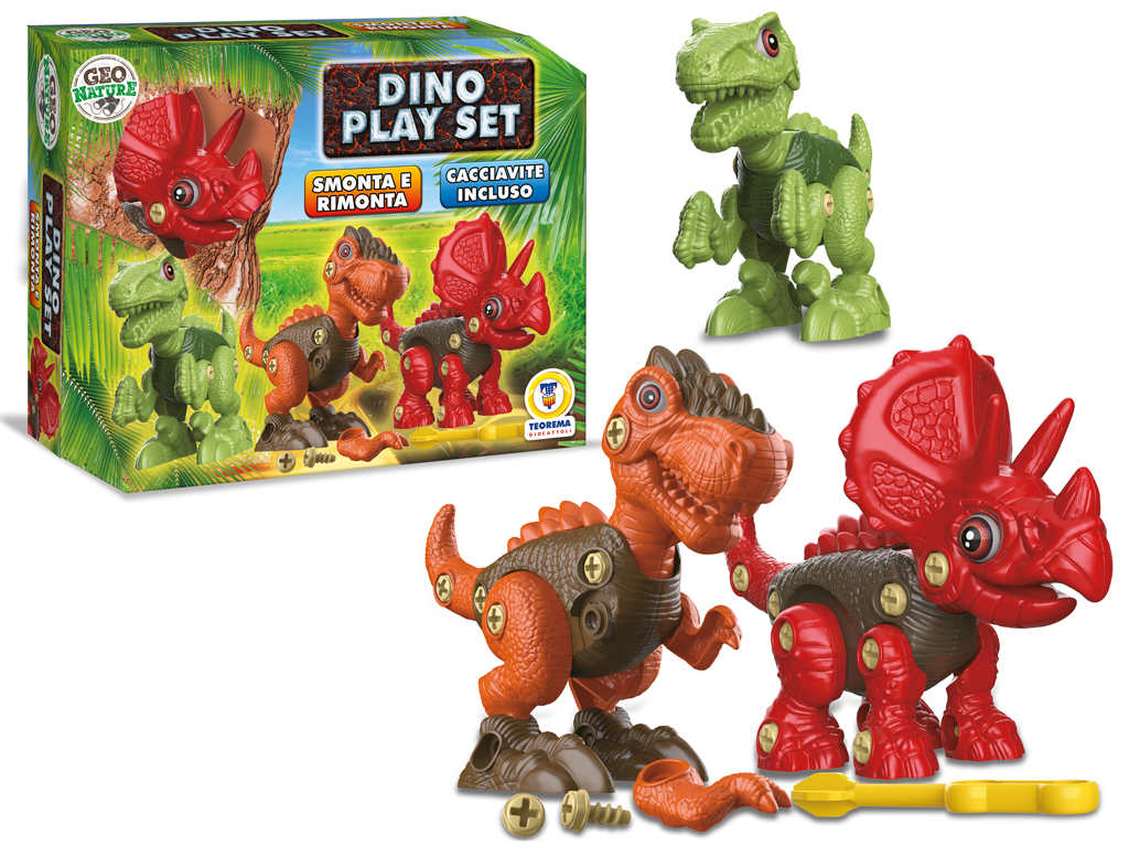 GEO NATURE - PLAYSET DINOSAURI SMONTA E RIMONTA