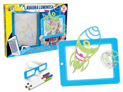 PLASTIART - LAVAGNA MAGICA LUMIN. C/ACCESS. 22CM