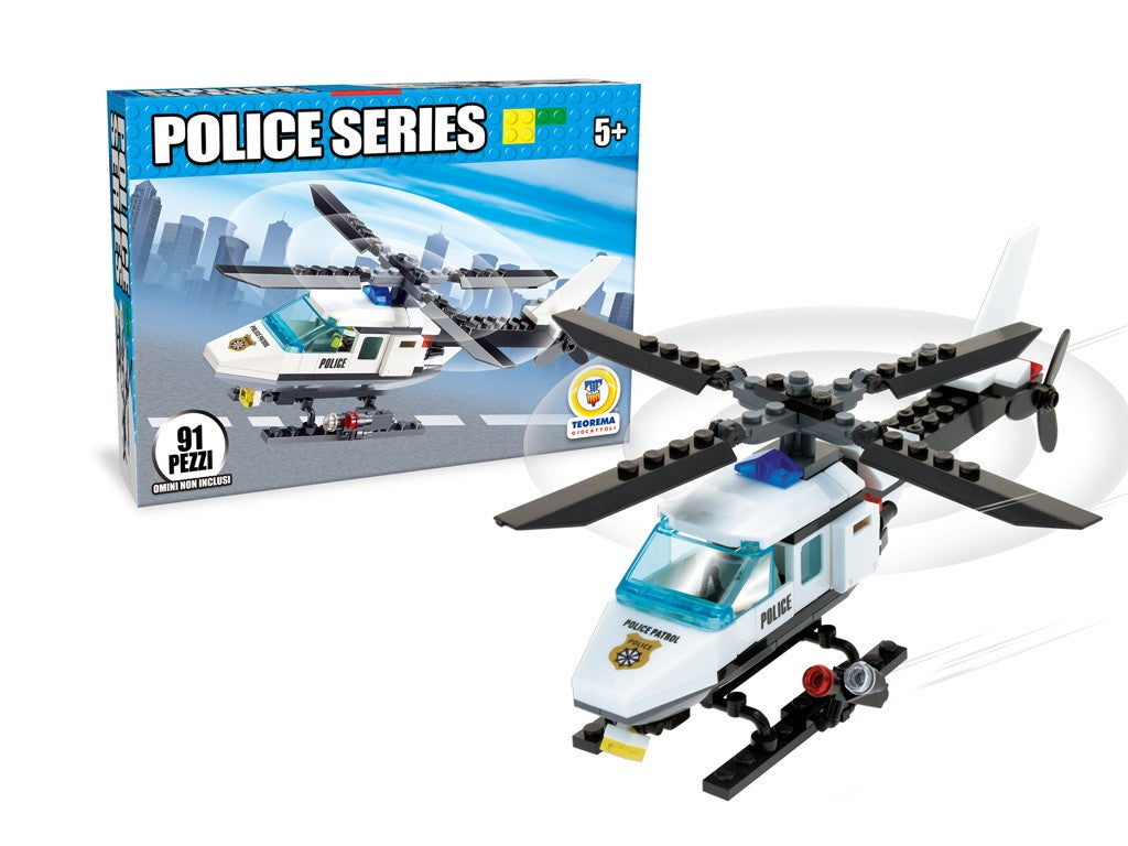 COSTRUZIONI CLICK CLACK ELICOTTERO POLICE 93 PZ
