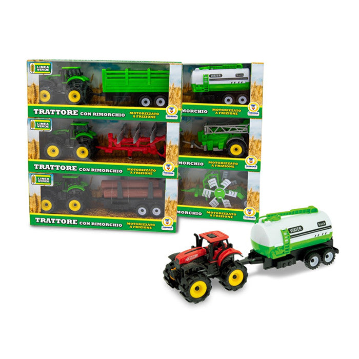 LINEA VERDE - TRATTORE CON RIMORCHIO A FRIZIONE