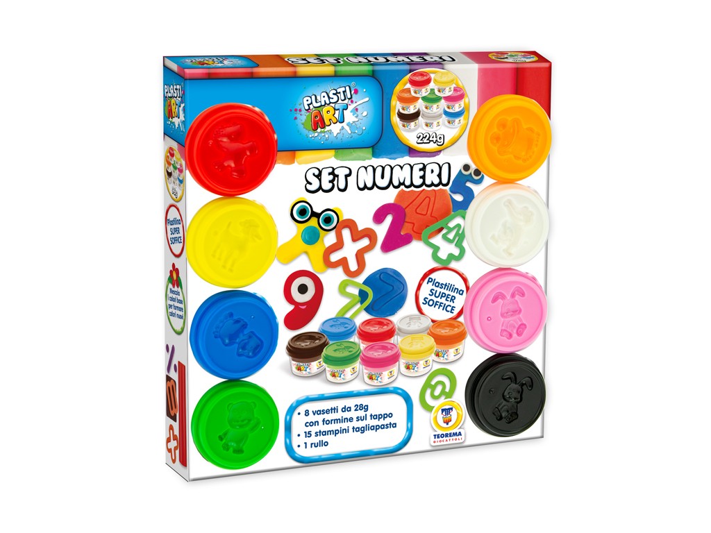 PLASTIART - NUMERI 8 VASETTI 28 GR