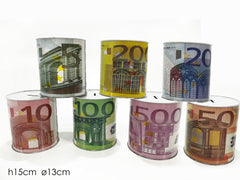 SALVADANAI METALLICI  MEDIO EURO(13X15)