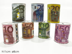 SALVADANAI METALLICI MINI EURO(8X11)