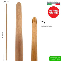 MANICO LEGNO IRGE 150 CM D.24 MM