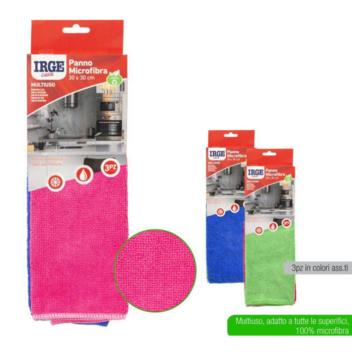 PANNO MICROFIBRA 30X30CM 3PZ