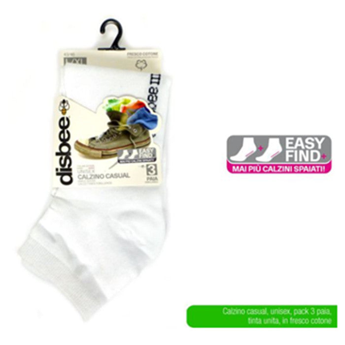 ATX CALZINO CASUAL 3PZ BIANCO L/XL