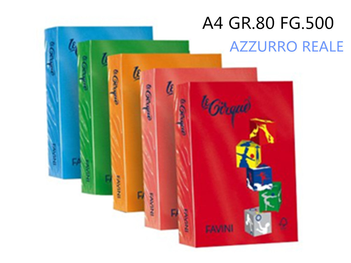 **RISMA A4 GR.80 FG.500 INTENSA AZZURRO REALE