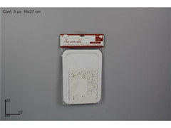 VASSOIETTI DOLCI 3PZ 22X15 BIANCO