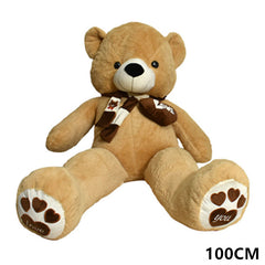ORSETTO PELUCHE C/SCIARPA+CUORE 100CM BEIG