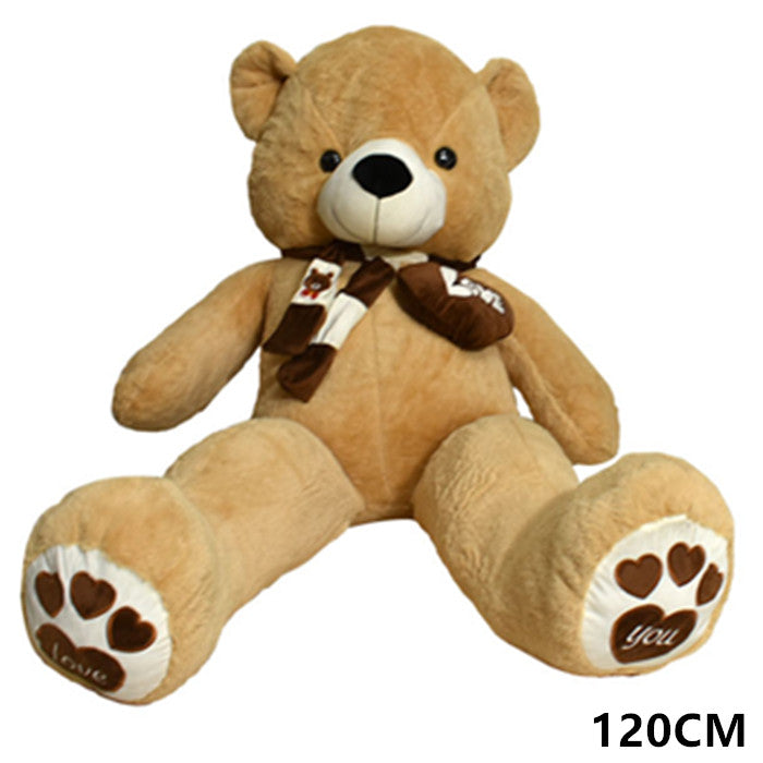 ORSETTO PELUCHE C/SCIARPA+CUORE 120CM BEIG