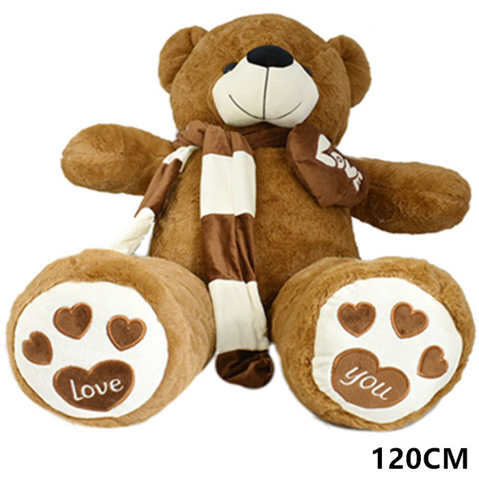 ORSETTO PELUCHE C/SCIARPA+CUORE 120CM MARR