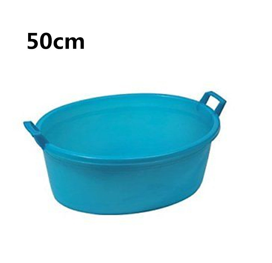 BAGNO OVALE D.50CM AZZURRO