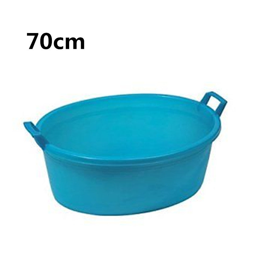 BAGNO OVALE D.70CM AZZURRO