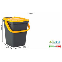 PATTUMIERA ECOPLUS 35 LT GIALLO