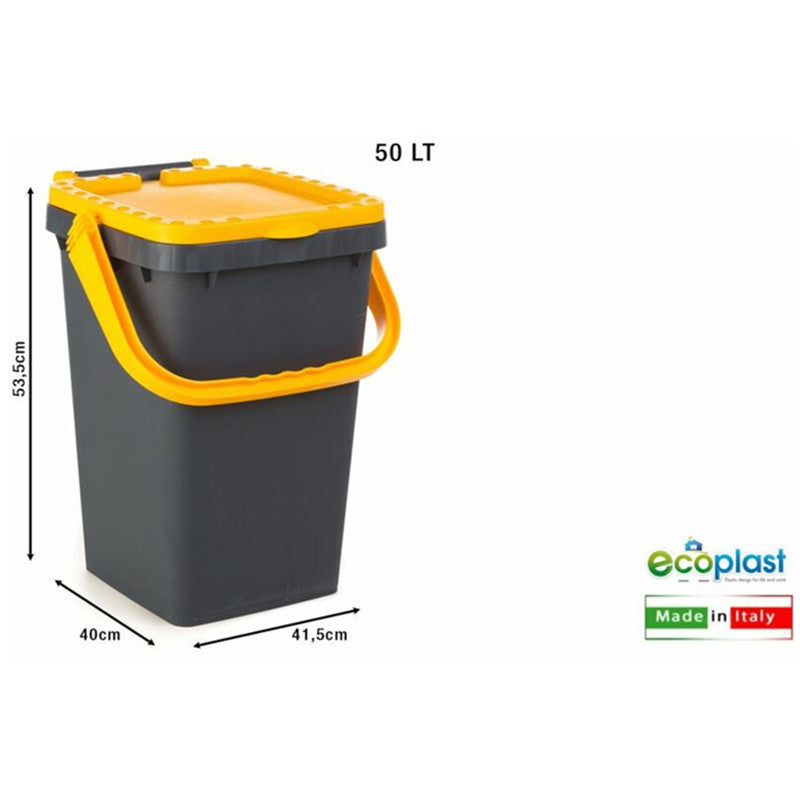 ECOPLUS PATTUMIERA 50 LT GIALLO