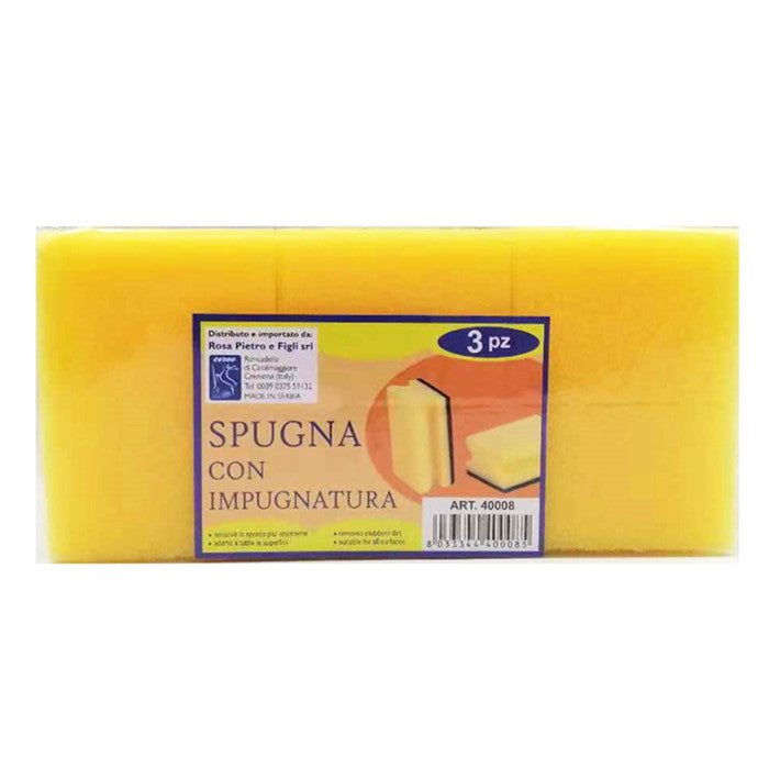 TRIS SPUGNE LAVAPIATTI CON IMPUGNATURA