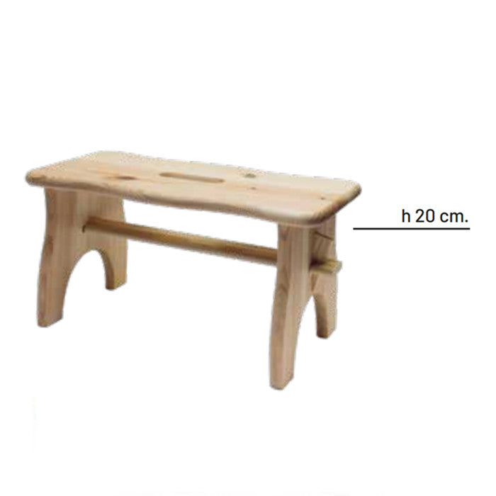 SGABELLO LEGNO CM.40X20X20