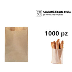 SACCHETTI DI CARTA AVANA 17+13x34CM 1000PZ