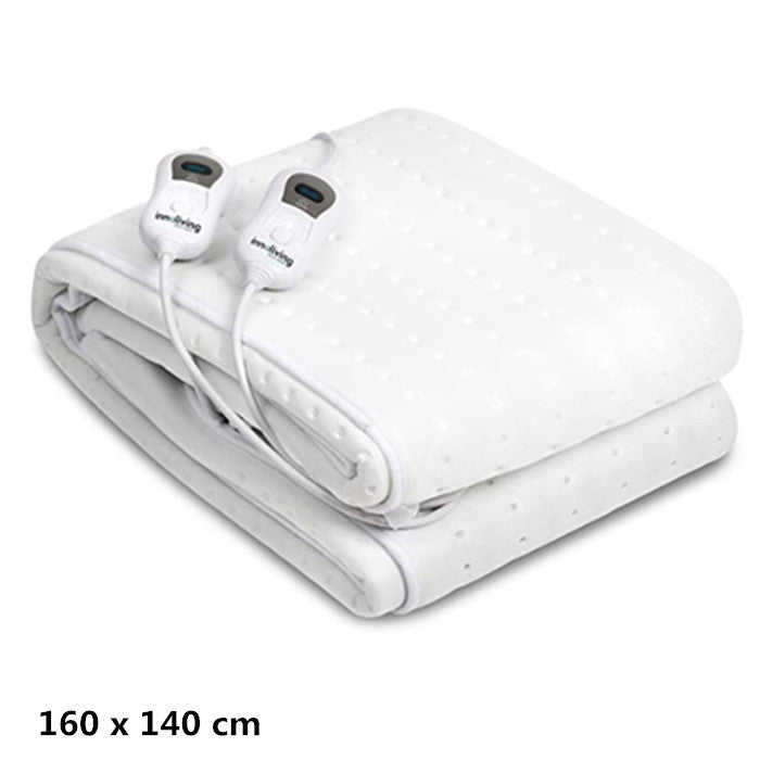 Innoliving Scaldaletto a una Piazza, Poliestere, Bianco, 160 x 140 cm
