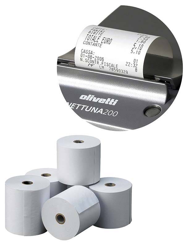 **10 ROTOLO REGISTRATORE CASSA MM.80X80MT.TERMICO