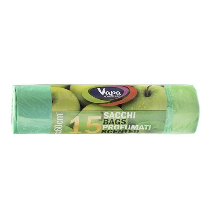 SACCHI PAT.55X60 15PZ C/LACCI MELA VERDE